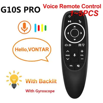 1 ~ 5ШТ Умный голосовой пульт дистанционного управления Беспроводной Air Fly Mouse 2.4 G G10 G10S с гироскопом ИК-обучения для Android TV Box