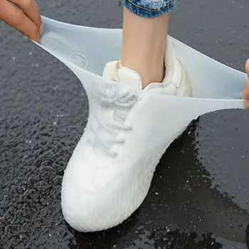 1 пара многоразовых водонепроницаемых чехлов для дождевой обуви, силиконовые уличные Галоши для дождевых ботинок, аксессуары для обуви многоразового использования, Многоразовые бахилы