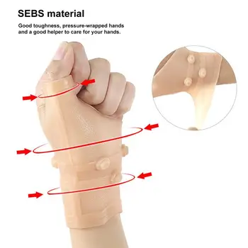 1 шт. Перчатки для магнитотерапии запястья, большого пальца руки, Силиконовый гель, корректор давления при артрите, Массажные перчатки для снятия боли