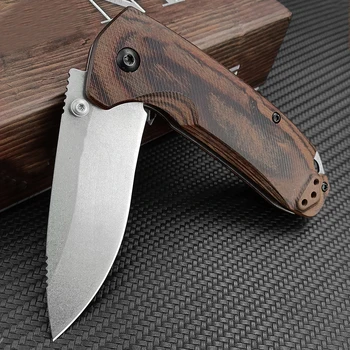 15031 Hunt North Fork BM Utility Складные Тактические инструменты для кемпинга EDC Охотничий перочинный нож для выживания с деревянной ручкой Спасательный нож