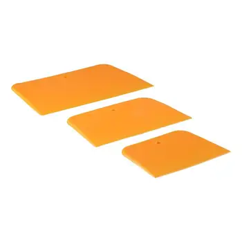 15шт Набор разбрасывателей наполнителя для кузова 3 размера Пластиковый Оранжевый комплект автомобильных наполнителей для кузова Скребок для стеклянной пленки