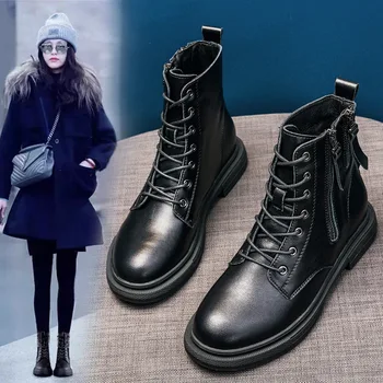 2023, Осенне-зимние Новые Женские короткие ботинки, увеличивающие рост, универсальные кроссовки на платформе с боковой молнией, Botas de mujer Height