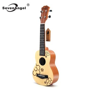 21-дюймовая гавайская гитара JLM Ingeman с панелями из ели и цветочным узором, гавайская гитара с 4 струнами, гавайская гитара JLM, мини-гавайская гитара, 4 струны, укулеле