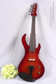 4-струнная электрическая скрипка Yinfente Новой формы Flame Guitar Отличный звук, черное дерево, 4/4 полноразмерных высококачественных скрипки для игрока