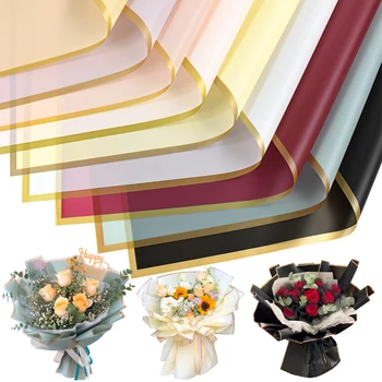 5шт 58 см Оберточная бумага для цветов Флористический букет Подарочная упаковочная бумага для свадьбы, дня рождения, декоративная папиросная бумага ручной работы