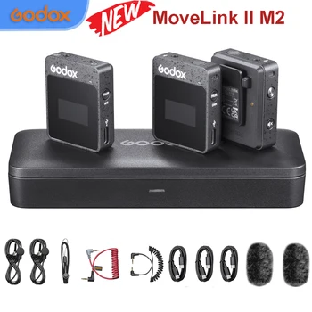 Godox MoveLink II M1 M2 Беспроводные Системы 2,4 ГГц Петличный Микрофон для Телефона Смартфона DSLR Камеры Микрофон