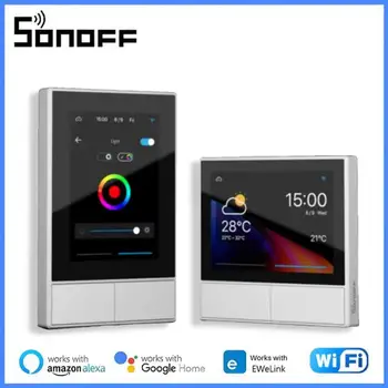 Itead SONOFF NS Panel Smart Scene Настенный выключатель EU/ US Wifi, Интеллектуальный дисплей термостата, Управление переключателем через Ewelink Alexa Google Home