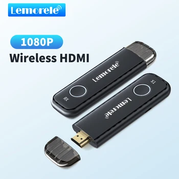 Lemorele 50M Беспроводной передатчик-приемник HDMI с дисплеем 1080P, удлинитель ключа, AV-адаптер для ноутбука, телевизора, проектора, монитора