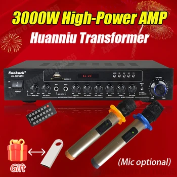MP618E/619E 2,1-Канальный 3000 Вт Высокомощный Hifi Bluetooth Усилители Домашнего Аудио Для Усиления Звука Поддержка SD USB FM Микрофон Пульт Дистанционного Управления