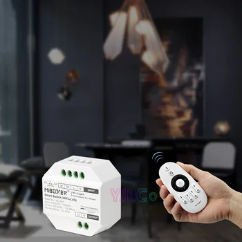 Miboxer 2.4G WiFi Smart включает и выключает светодиодный диммер голосового управления Alexa, Google Assistant /Tuya app control электрооборудованием