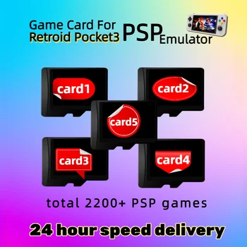 Retroidpocket3 Игровая карта для PSP Classic Collection TF Box Для хранения Ретро Портативной консоли объемом 512 ГБ 2200 + Micro SD с Открытым Исходным кодом