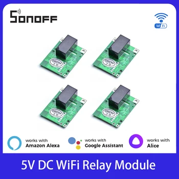 SONOFF Релейный Модуль RE5V1C Переключатель Wifi Smart Switch 5V DC Беспроводные Переключатели С Плавным переключением/Автоблокировкой Режимов работы APP / Voice / LAN Control