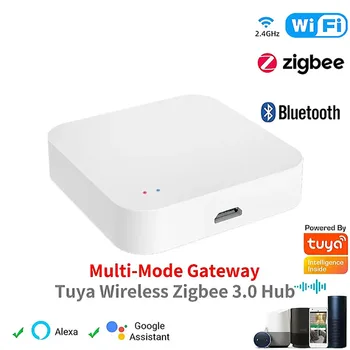 Tuya ZigBee Smart Gateway Hub Bluetooth, Многорежимное приложение Smart Life, беспроводной пульт дистанционного управления Работает с Alexa Google Home