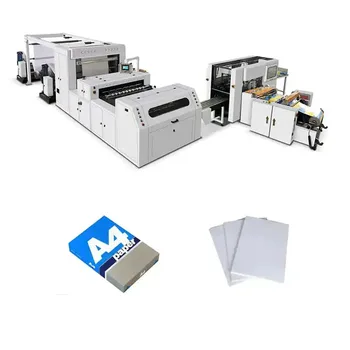 Автоматическая линия по производству копировальной бумаги формата А4, станок для резки листов бумаги с упаковкой в рулон, Низкая цена, упаковочная машина для резки формата А4