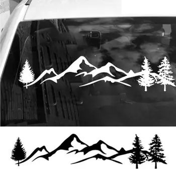 Автомобильная Наклейка Auto Tree Mountain Внедорожник RV Camper Автостайлинг Автомобиля Светоотражающие Наклейки Аксессуары для декора Наклеек