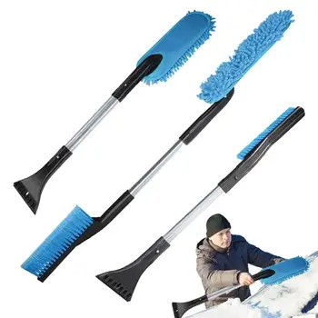 Автомобильный скребок для льда, набор лопат для уборки снега, зимний инструмент для чистки лобового стекла автомобиля, Многофункциональный съемный аксессуар для уборки снега