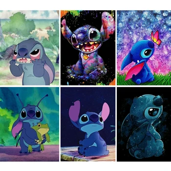 Алмазная картина Lilo & Stitch 5D Disney Diamond Mosaic мультфильм 
