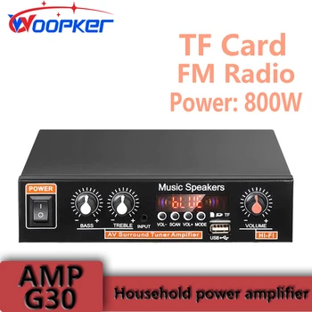 Аудиоусилитель WOOPKER G30 Amplificador Bluetooth Hifi Цифровой стереофонический сабвуфер Музыкальный проигрыватель с дистанционным управлением