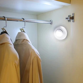 Беспроводная светодиодная подсветка под шкафом, наклейка, нажимной переключатель для шкафа, Кухонный шкаф, настенный светильник, Лестничный светильник с батарейным питанием