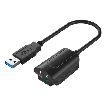 Внешняя звуковая карта USB Audio USB Адаптер звуковой карты 7.1 Виртуальный канал с кабельным микрофоном Звуковые карты с интерфейсом 3,5 мм