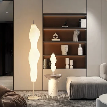 Волновой торшер Nordic high-end sense creative art, светильник для гостиной, современный чистый красный, новый стиль, вертикальная настольная лампа