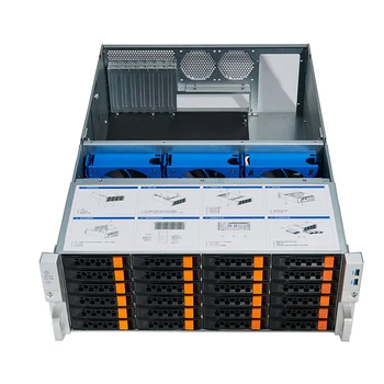 Высокопроизводительное серверное шасси с 24 отсеками 4U для серверного корпуса в стойке