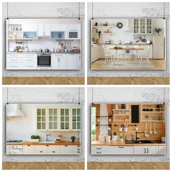 Домашний кухонный фон для фоновой фотографии Винтажный фотографический фон Bohomia из полиэстеровой ткани, реквизит для фотостудии