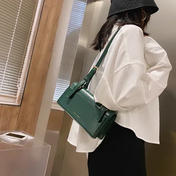 Женская маленькая сумка через плечо из искусственной кожи, женские трендовые дизайнерские сумки через плечо, модная ручная сумка для путешествий, зеленая сумка через плечо