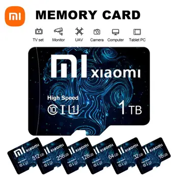 Карта памяти XIAOMI 2TB Micro TF SD Card 1TB Class10 Высокоскоростное Хранилище Данных Cartao De Memoria Емкостью 512GB128GB Для Телефона/Камеры/Игр