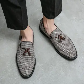Кожаная обувь Мужская Деловая официальная одежда для пригородных поездок Универсальная рабочая мужская обувь в британском стиле Юношеский спорт