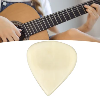 Медиатор для бас гитары с вогнутым дизайном из натуральной бычьей кости в форме сердца для струнных инструментов