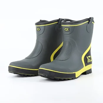 Мужские непромокаемые ботинки Lux Rain с минималистичным дизайном, уличная резиновая противоскользящая обувь, рабочая обувь, флис внутри