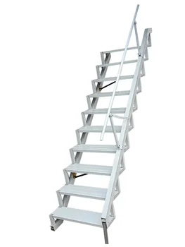 Настенная лестница из алюминиевого сплава, домашняя складная мансарда, двухуровневая наружная лестница, настенная настройка