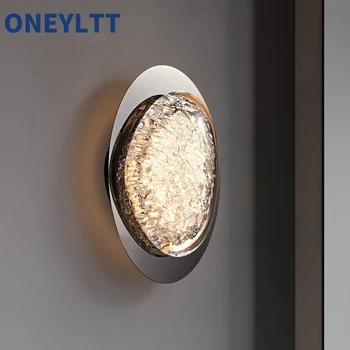 Настенный светильник Crystal platinum art, прикроватный светильник для спальни, оптический акриловый настенный светильник для гостиной, простой и современный