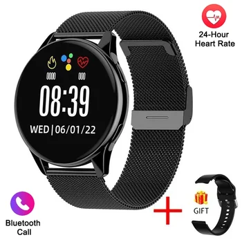 Новые часы для звонков по Bluetooth, мужские смарт-часы, женские часы для мониторинга сердечного ритма и артериального давления, водонепроницаемые мужские смарт-часы для Android IOS