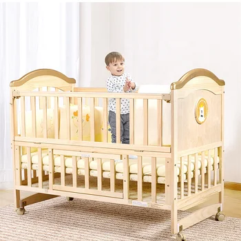 Оптовый многофункциональный шкаф 3 в 1, деревянная детская кроватка, комплект детского постельного белья для новорожденных