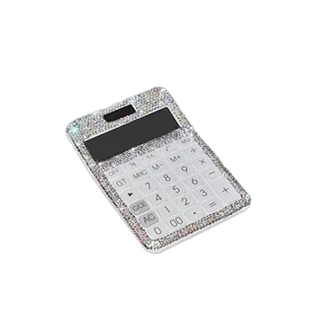 Ослепительный 12-значный солнечный и аккумулятор двойного питания, калькулятор с ЖК-дисплеем для офиса, школы Белого цвета