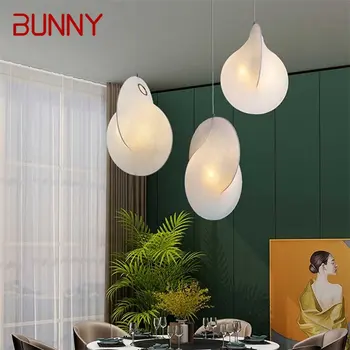 Подвесной светильник BUNNY Nordic, Креативное светодиодное Декоративное настольное освещение, Белая Люстра для комнаты