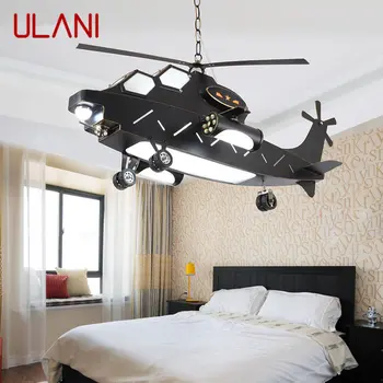 Подвесной светильник ULANI для детского самолета Винтажный светодиодный креативный мультяшный фонарь-вертолет для декора детской комнаты Детского сада