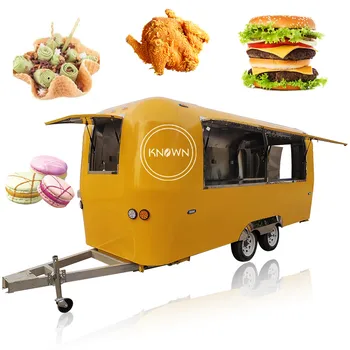 Продается грузовик с прицепом для пищевых продуктов Airstream в Европе, Передвижная уличная кухня, тележка для кофе, Концессионный киоск по продаже фастфуда