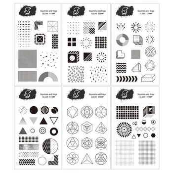 Прозрачный силиконовый геометрический узор DIY Изготовление открыток для скрапбукинга Декоративный декор для фотоальбома Прозрачные штампы Поделки для бумажных открыток