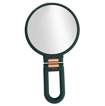 Ручное зеркальце с 10/15-кратным увеличением, Складная ручка, Двустороннее Портативное карманное зеркальце с увеличенным размером, Компактное зеркальце для макияжа, инструмент для макияжа