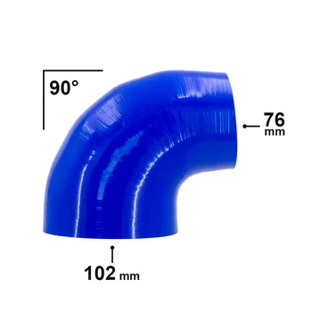 Силиконовый шланг с редуктором 90 градусов 76-102 мм, прямая силиконовая трубка Durite Silicone Tubi, силиконовая трубка Mangueira для интеркулера