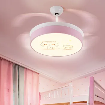 Скандинавский стелс-вентилятор, потолочный вентилятор, современный минималистичный светильник для гостиной, столовой, спальни, бытовой вентилятор с дистанционным управлением, светильник