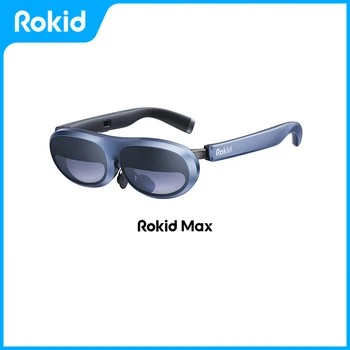 Смарт-Очки Rokid Max AR 3D Для Просмотра Игр с большим экраном 4K Для Телефона Apple Huawei с проекционным экраном VR All-in-One Glasses
