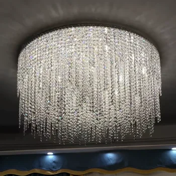 Современная роскошная подвесная лампа K9 Crystal Gig для вестибюля отеля, гостиной, винтовой лестницы, декоративной люстры для дома на вилле