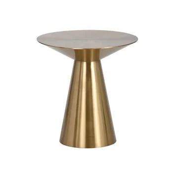 Современный дизайн, круглая столешница, латунь, золото, товары для дома, умный журнальный столик