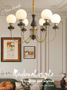 Старинная лампа во французском стиле в гостиной, люстра, ресторанные лампы Magic Bean, светильник для спальни в американском ретро-стиле