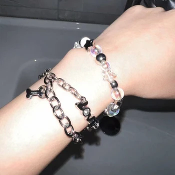Стильный браслет из бисера в виде хрустальной звезды Y2K Cool Star Wristband Милая Цепочка для рук Подарок для вечеринки Женщины Мужчины Пара