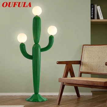Торшер OUFULA Nordic Cactus в кремовом стиле для гостиной, спальни, светодиодной Креативной декоративной атмосферы